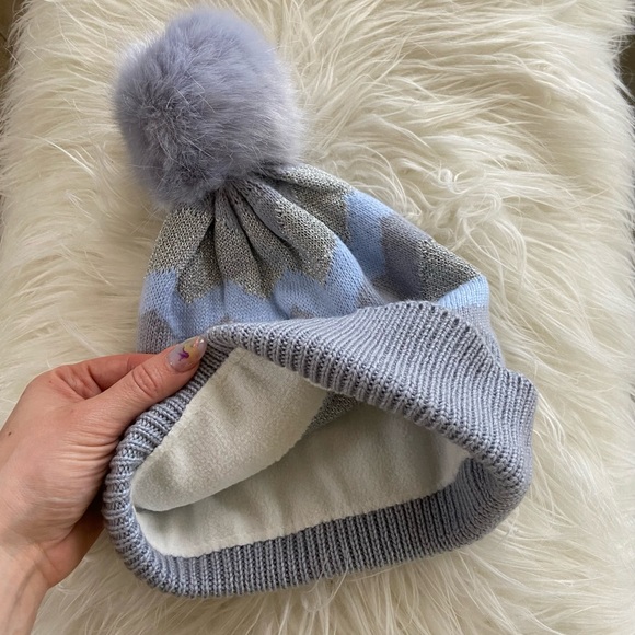 NEW Blue & Silver Beanie - Picture 3 of 4